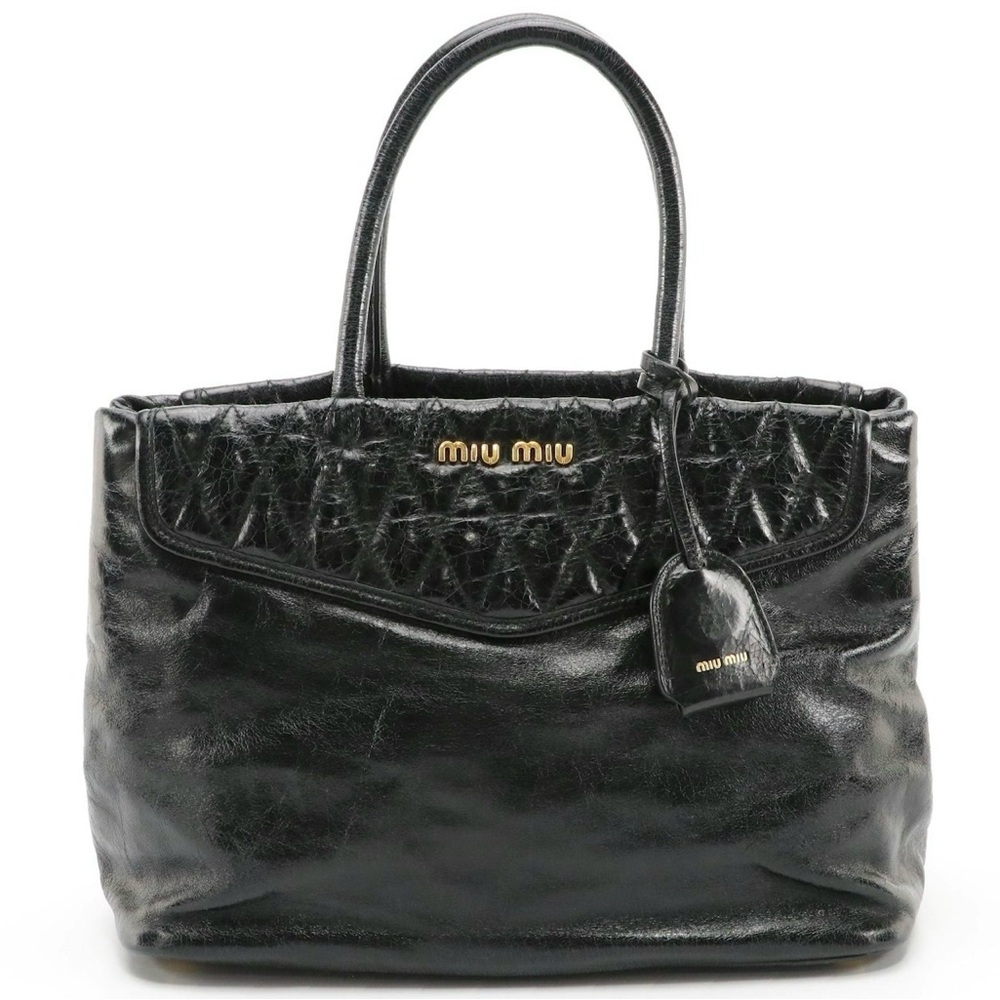 Miu Miu Matelasse Zip Tote